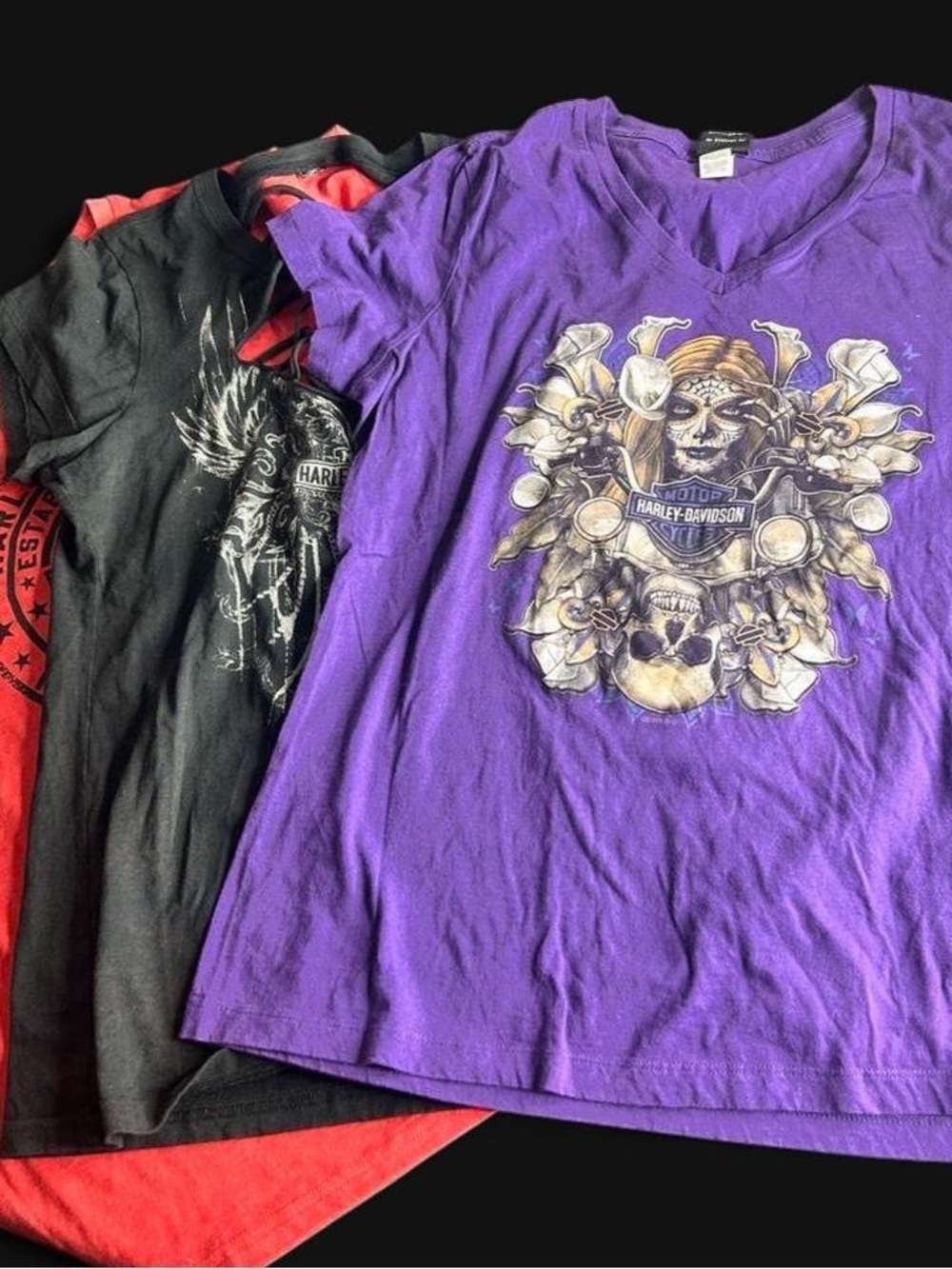 Harley Davidson, bundle of three short sleeve shirts